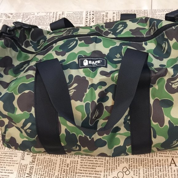 A bathing ape bape camo duffel gym bag - Picture 4 of 7
